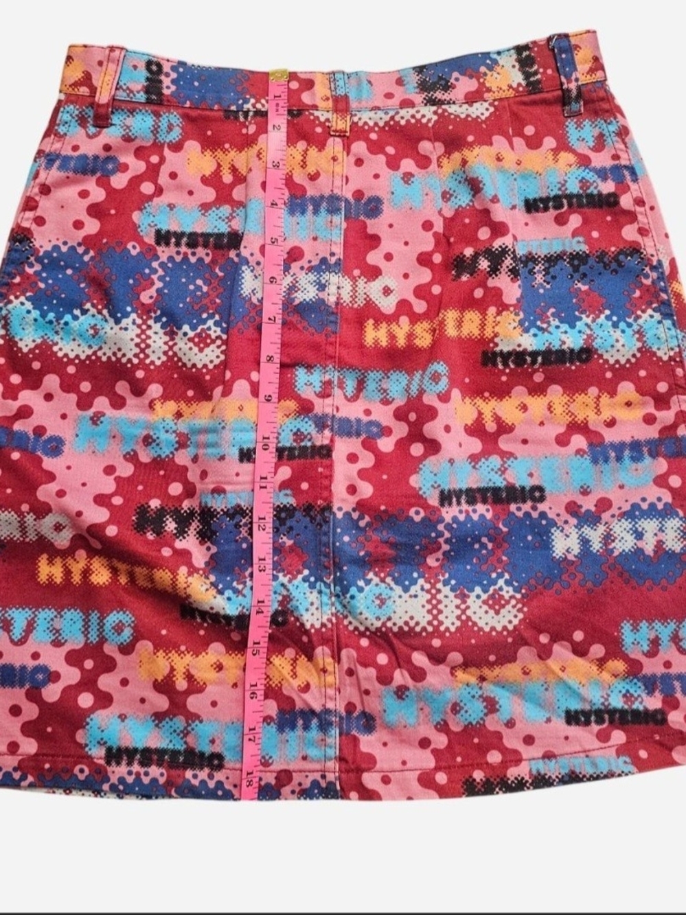 Hysteric Glamour Pink and Red Graphic Mini Skirt